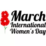 8 marca międzynarodowy kobieta dzień etykieta ilustracja wektorowa