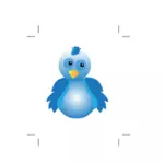 2D imagem de pássaro azul