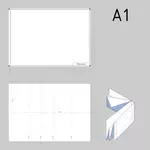 A1: तकनीकी चित्र कागज टेम्पलेट वेक्टर ड्राइंग आकार