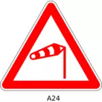 強いのベクター クリップ アート風の三角形の道路標識
