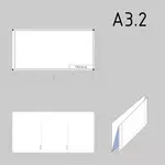 A3. 2 große technische Zeichnungen-Papier-Vorlage-Vektor-illustration