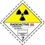 Simbolo radioattivo tavola