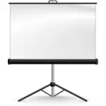 Portable projection screen vector image