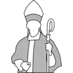 Vector de desen de episcopul creştin