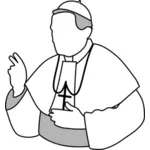 Disegno del Papa vettoriale
