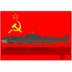 Disegno di vettoriale sottomarino russo