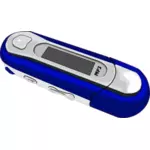 Blauwe MP3 speler vector illustraties