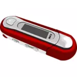 Image vectorielle d'un lecteur MP3 rouge