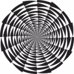Abstrak vortex di gambar hitam dan putih