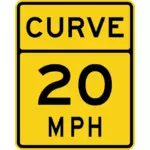Limite di velocità 20 roadsign immagine vettoriale