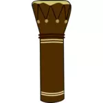 Ilustração em vetor de pele coberta de tambor africano