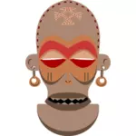 Grafika wektorowa Chokwé maski afrykańskie