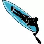 Waveski sport symbol vektor illustration