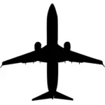 Silhueta de envergadura do avião