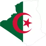 Vlag van Algerije kaart