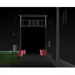 Mörk korridor vektor illustration