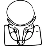 Bull's head Earth ile illüstrasyon işareti