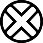 Vector image of sun and cross ancient symbol