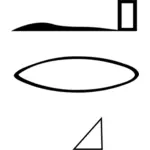 Immagine di vettore di selezione di forme geometriche in bianco e nero