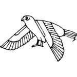 Fugl i flight tegnet illustrasjon