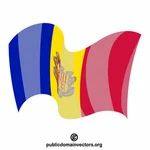 Andorra Staatsflagge weht