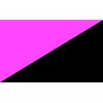 Vector afbeelding van anarcho-queer vlag