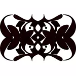 Image vectorielle d'ornement tribal symétrique