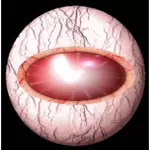 Ochiul uman din interiorul vector imagine