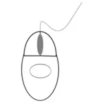 Wired mouse vector drawing