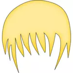 Vector image of blonde hair for child figure