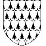 Vector image of coat of arms of Brittany