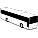Black and white bus