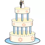 तीन तर शादी के केक के ड्राइंग