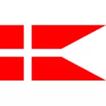 National flag of Denmark in its split form vector graphics