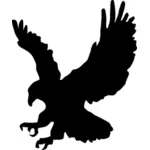 Ilustração em vetor silhueta águia careca.
