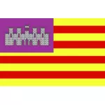 Tekening van de vlag van de Balearen
