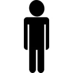Illustration vectorielle silhouette de l'icône de l'homme
