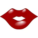 Rode glanzende lippen