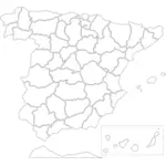 Espanjan maakuntien vektoripiirustus