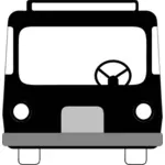 Widok z przodu ilustracji wektorowych pojazdów transportu publicznego miasta