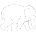 Disposisjon ector utklipp av store eared elefant