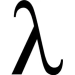 Illustrazione vettoriale di lambda simbolo