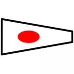 Señal bandera japonesa vectoriales Prediseñadas