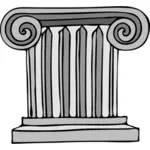 Vector image of column pillar