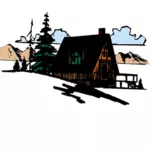 Berg cottage afbeelding