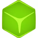 Green cube vector illustration