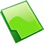 Suljettu vihreän kansion vektori ClipArt