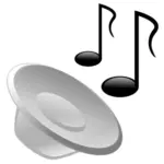 Icono de archivo de audio vector