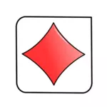 Playing card diamanten vector teken