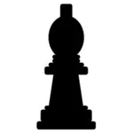 チェスの駒司教シルエット ベクトル画像